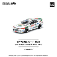 Thumbnail for PRE-ORDER Pop Race 1:64 Nissan Skyline GT-R R32 MACAU GUIA RACE 1990 WINNER