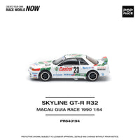 Thumbnail for PRE-ORDER Pop Race 1:64 Nissan Skyline GT-R R32 MACAU GUIA RACE 1990 WINNER