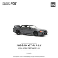 Thumbnail for PRE-ORDER Pop Race 1:64 Nissan Skyline GT-R32 GUN GREY METALLIC