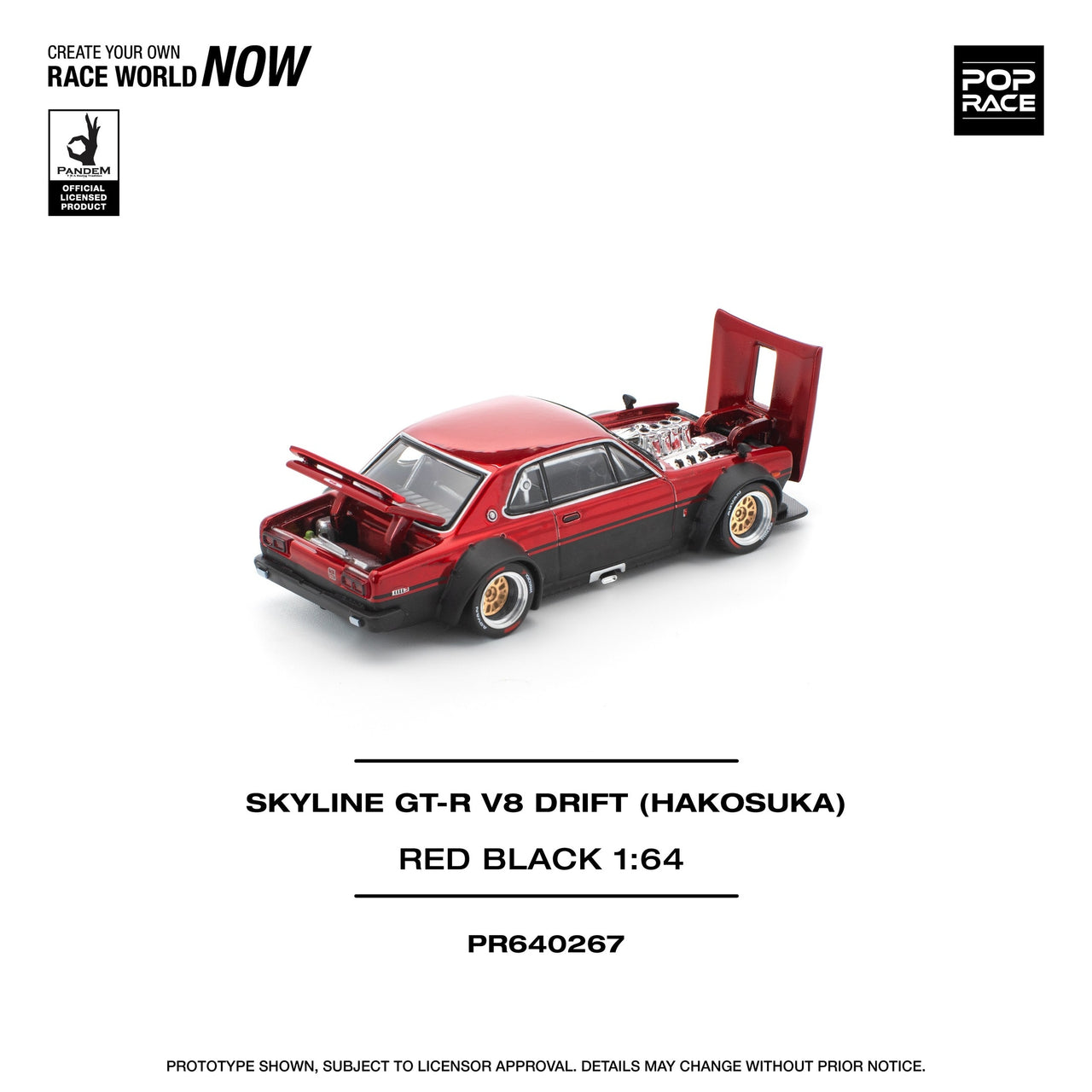 Pop Race 1:64 Nissan Skyline GTR DRIFT Hakosuka Red Black – Little Luca ...