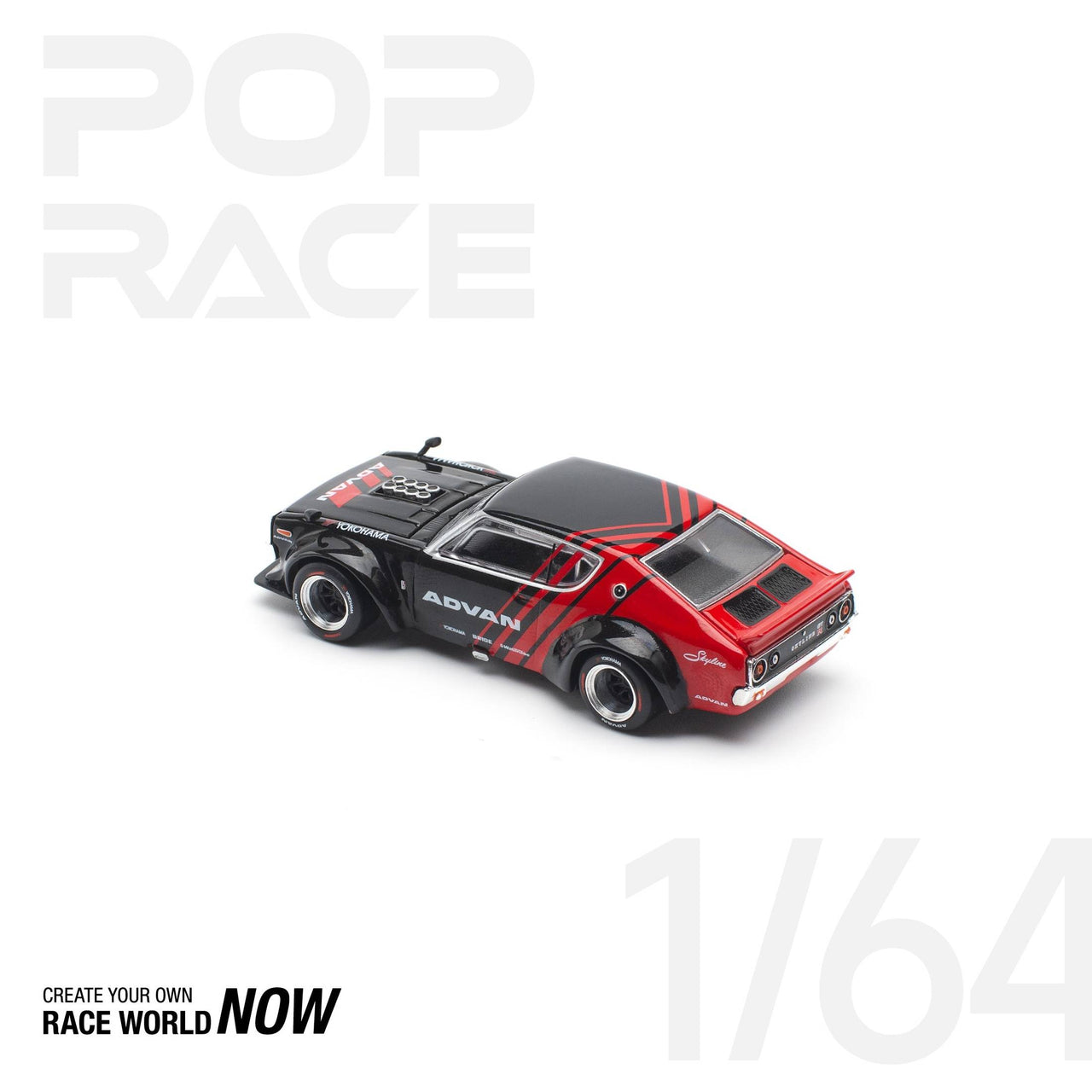 PRE-ORDER Pop Race 1:64 Nissan Skyline GTR DRIFT KENMERI - ADVAN LIVERY