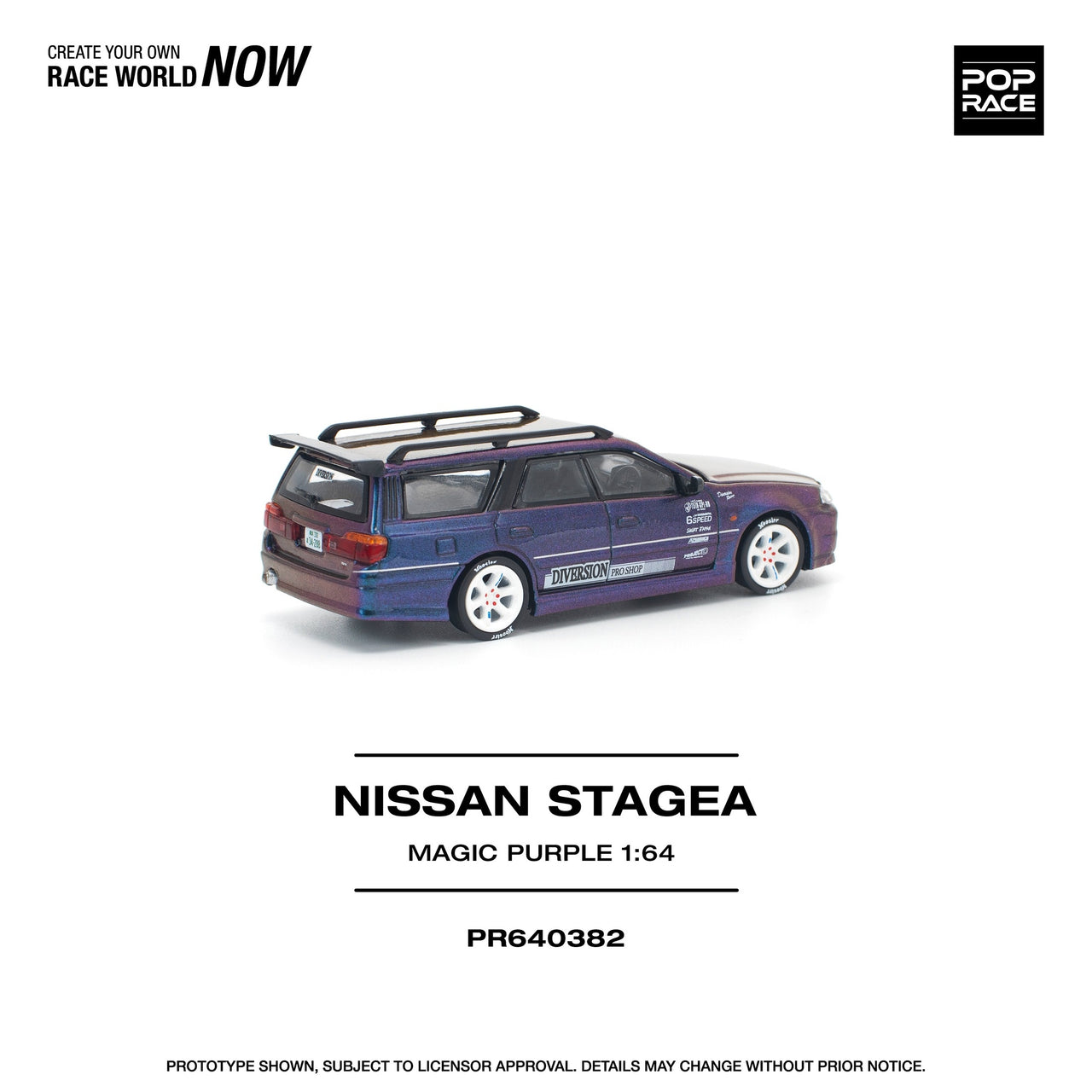 PRE-ORDER Pop Race 1:64 Nissan Stagea Magic Purple