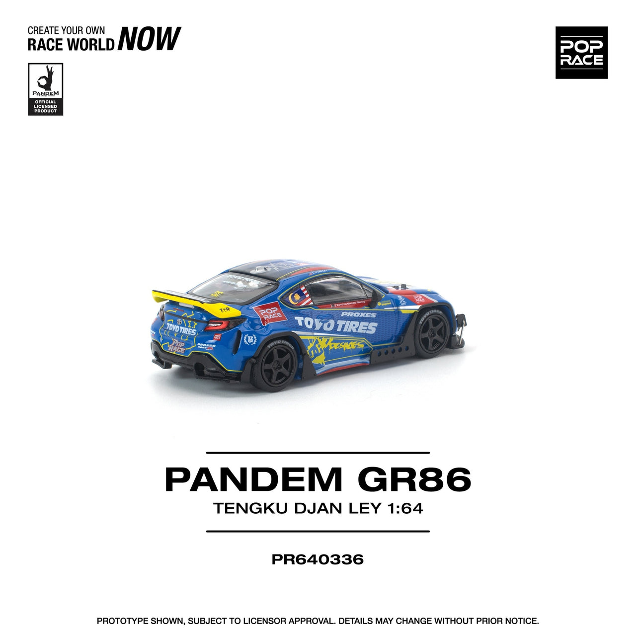 PRE-ORDER Pop Race 1:64 PANDEM GR 86 TENGKU DJAN LEY