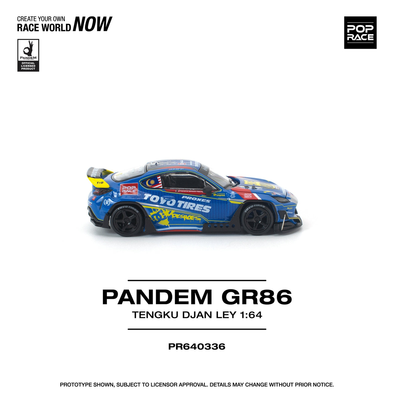 PRE-ORDER Pop Race 1:64 PANDEM GR 86 TENGKU DJAN LEY