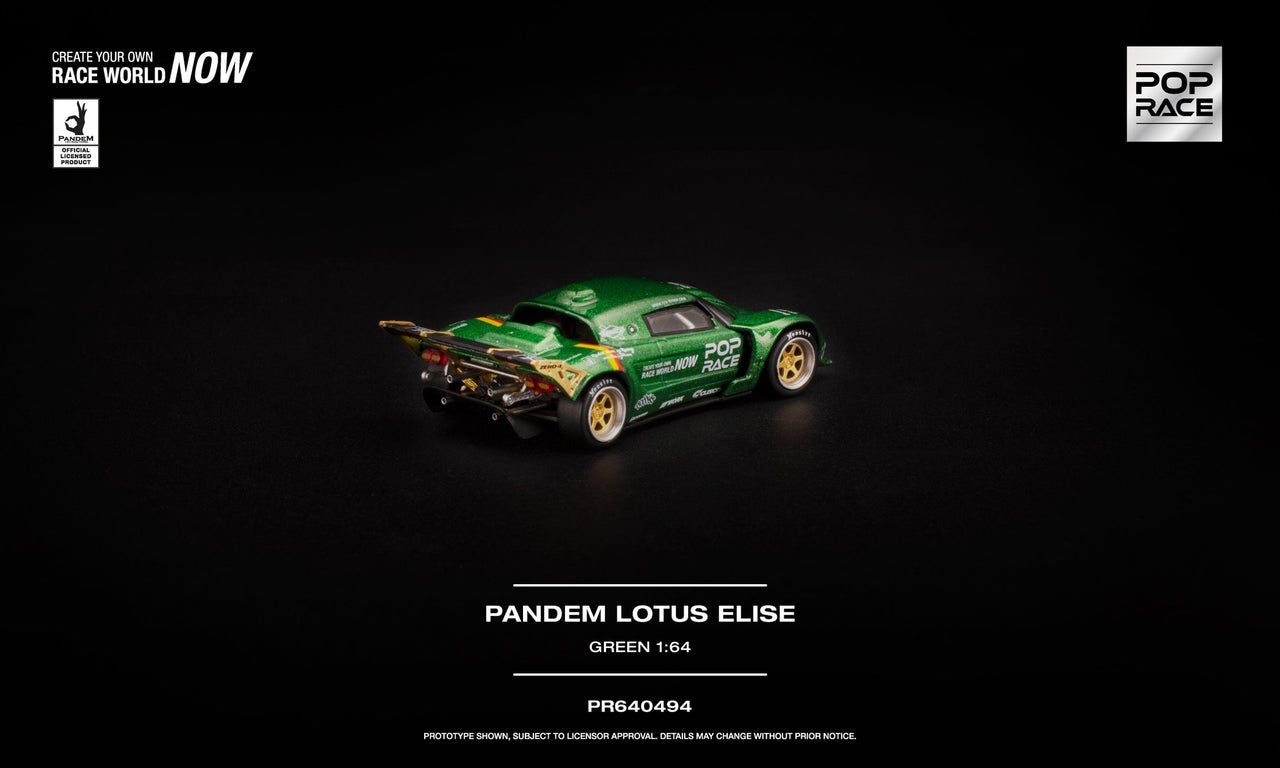 PRE-ORDER Pop Race 1:64 PANDEM LOTUS ELISE GREEN