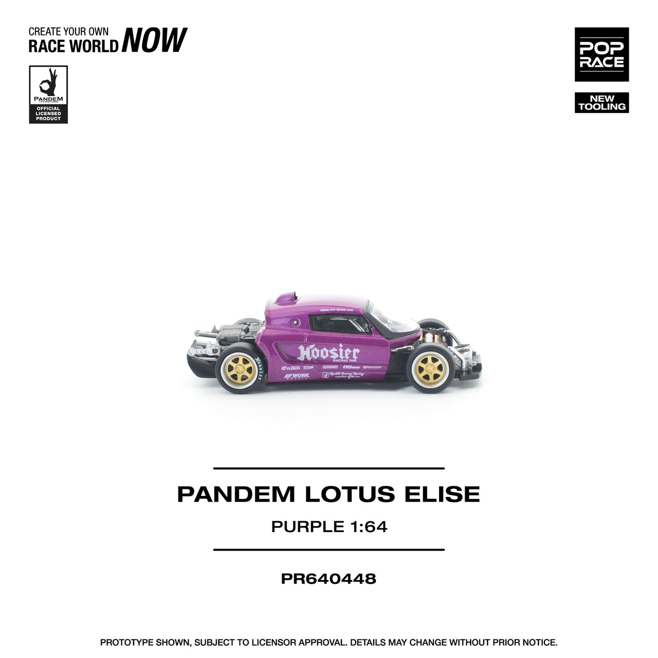 PRE-ORDER Pop Race 1:64 PANDEM LOTUS ELISE PURPLE