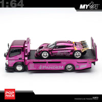 Thumbnail for PRE-ORDER Pop Race 1:64 PANDEM LOTUS ELISE PURPLE CHROME TRUCK SET HEC 2026 Exclusive