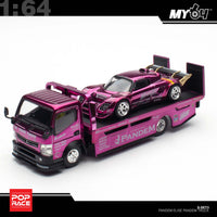 Thumbnail for PRE-ORDER Pop Race 1:64 PANDEM LOTUS ELISE PURPLE CHROME TRUCK SET HEC 2026 Exclusive