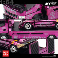 Thumbnail for PRE-ORDER Pop Race 1:64 PANDEM LOTUS ELISE PURPLE CHROME TRUCK SET HEC 2026 Exclusive