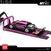 Thumbnail for PRE-ORDER Pop Race 1:64 PANDEM LOTUS ELISE PURPLE CHROME TRUCK SET HEC 2026 Exclusive