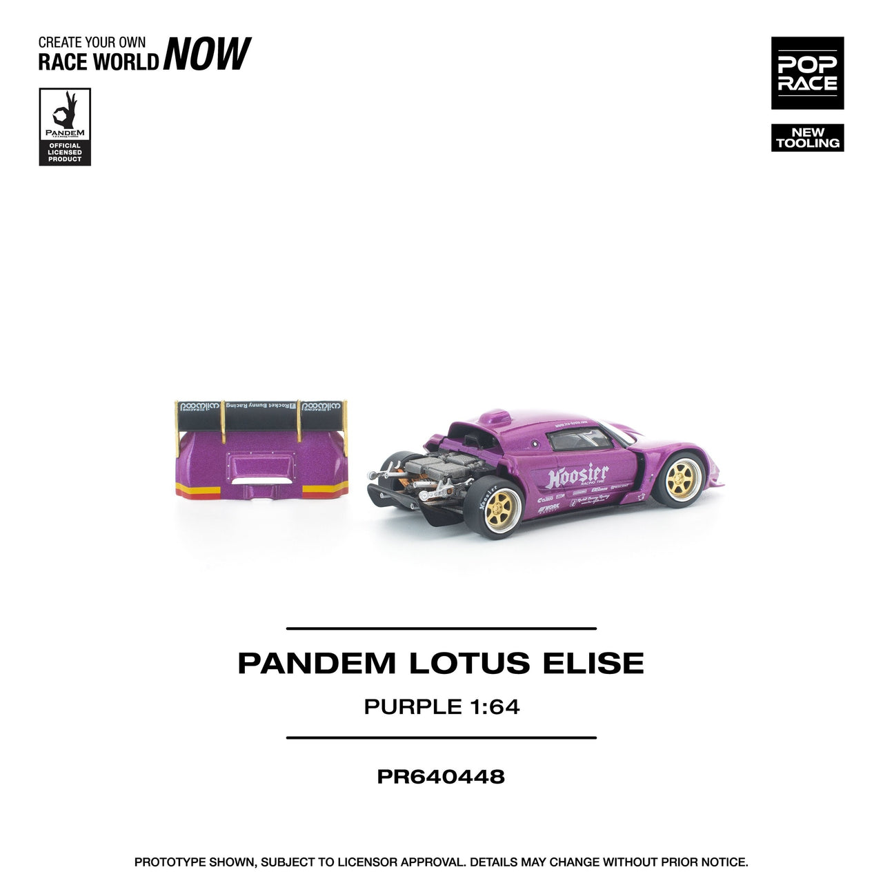PRE-ORDER Pop Race 1:64 PANDEM LOTUS ELISE PURPLE