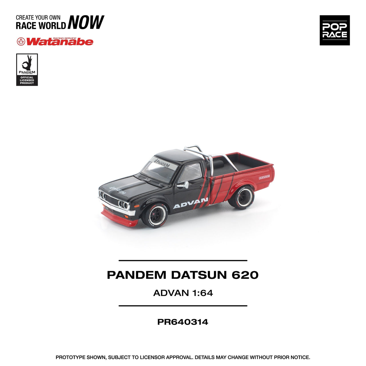 PRE-ORDER Pop Race 1:64 Pandem Datsun 620 ADVAN