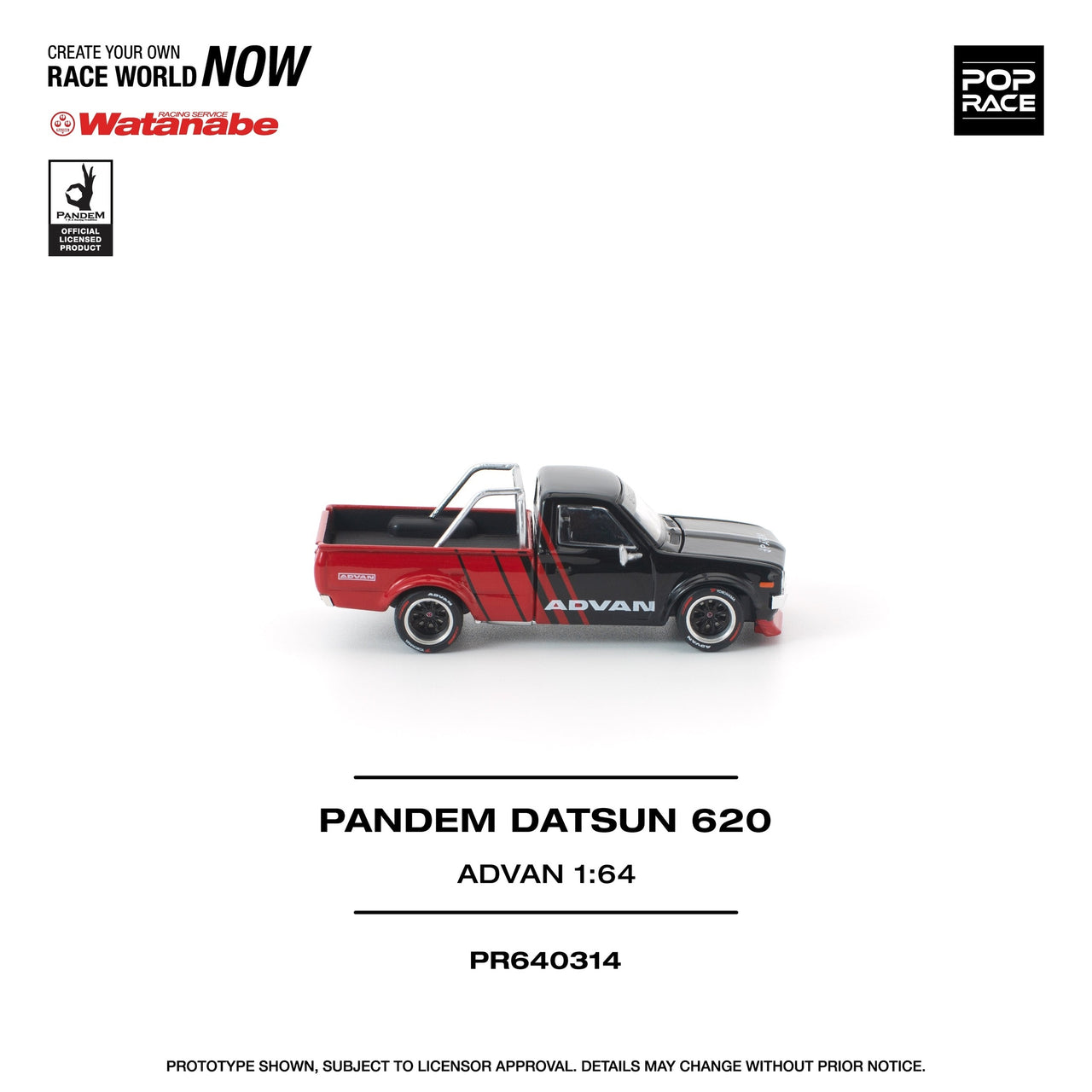 PRE-ORDER Pop Race 1:64 Pandem Datsun 620 ADVAN