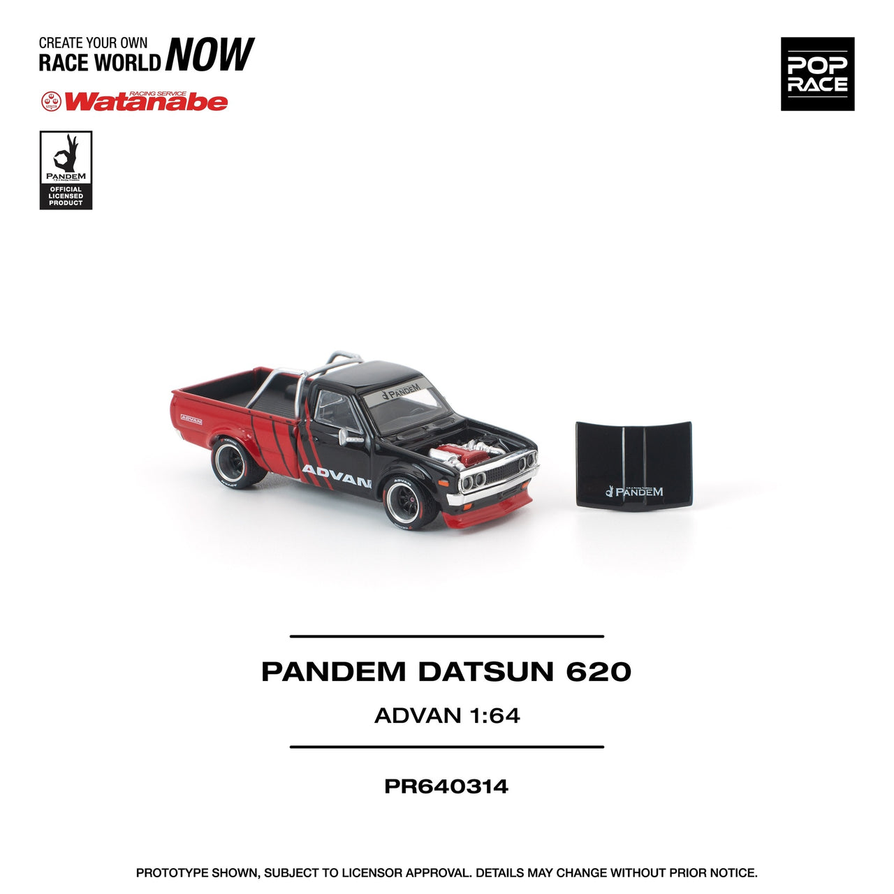 PRE-ORDER Pop Race 1:64 Pandem Datsun 620 ADVAN