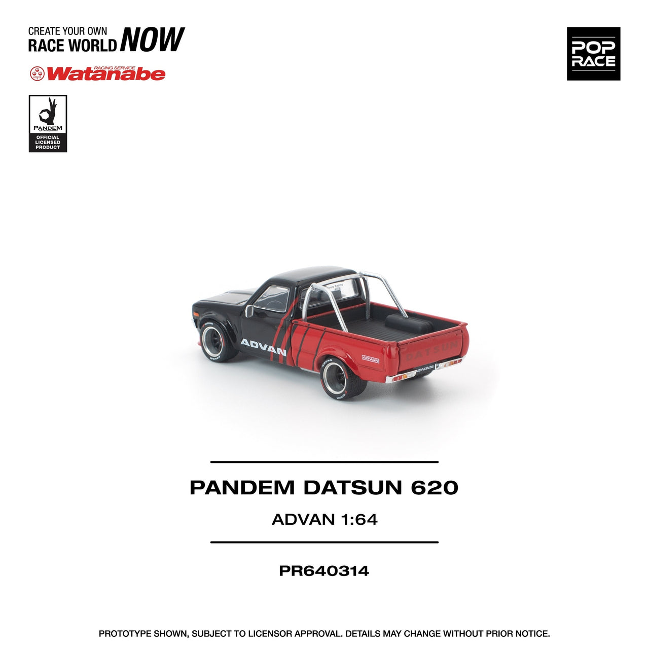 PRE-ORDER Pop Race 1:64 Pandem Datsun 620 ADVAN