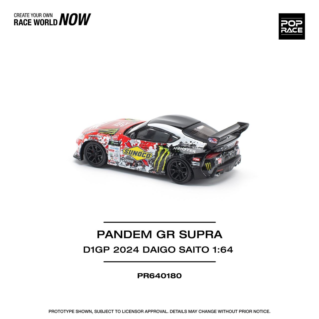 PRE-ORDER Pop Race 1:64 Pandem GR Supra D1GP 2024 DAIGO SAITO