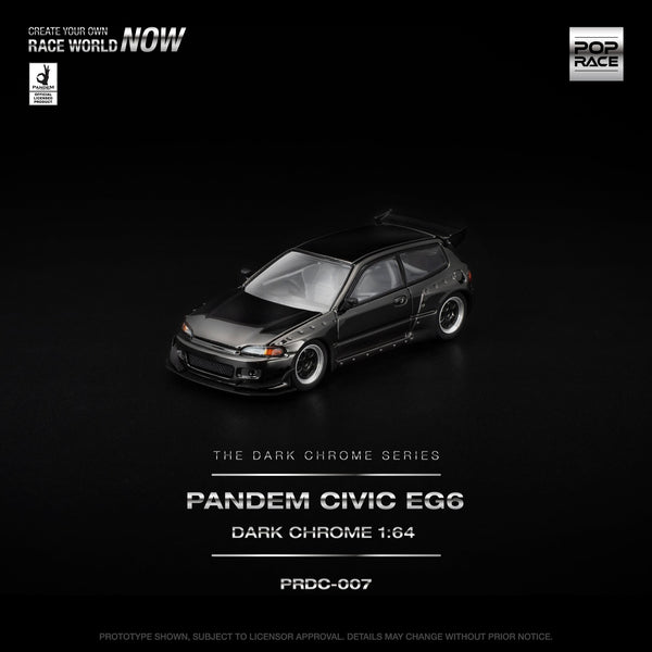Pop Race 1:64 Pandem Honda Civic EG6 DARK CHROME – Little Luca's Toys