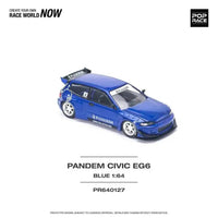 Thumbnail for PRE-ORDER Pop Race 1:64 Pandem Honda Civic EG6 v1.5 METALLIC BLUE