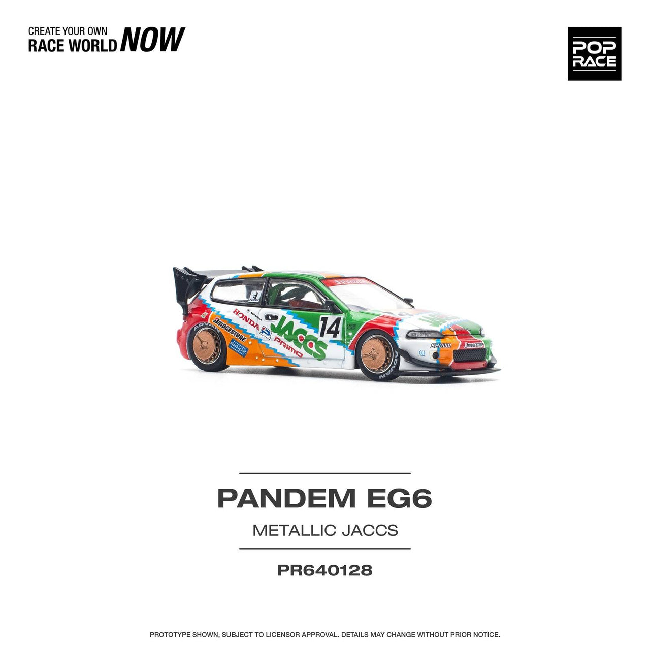 PRE-ORDER Pop Race 1:64 Pandem Honda Civic EG6 v1.5 JACCS