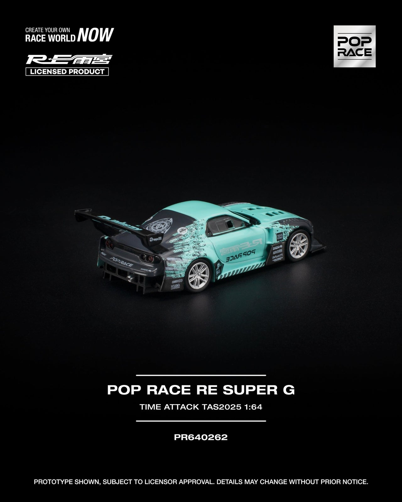 PRE-ORDER Pop Race 1:64 Porsche RE SUPER G TIME ATTACK TAS 2025