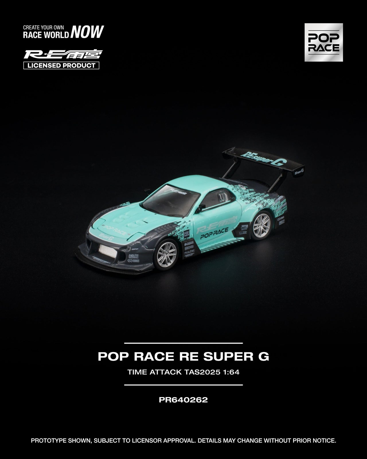 PRE-ORDER Pop Race 1:64 Porsche RE SUPER G TIME ATTACK TAS 2025