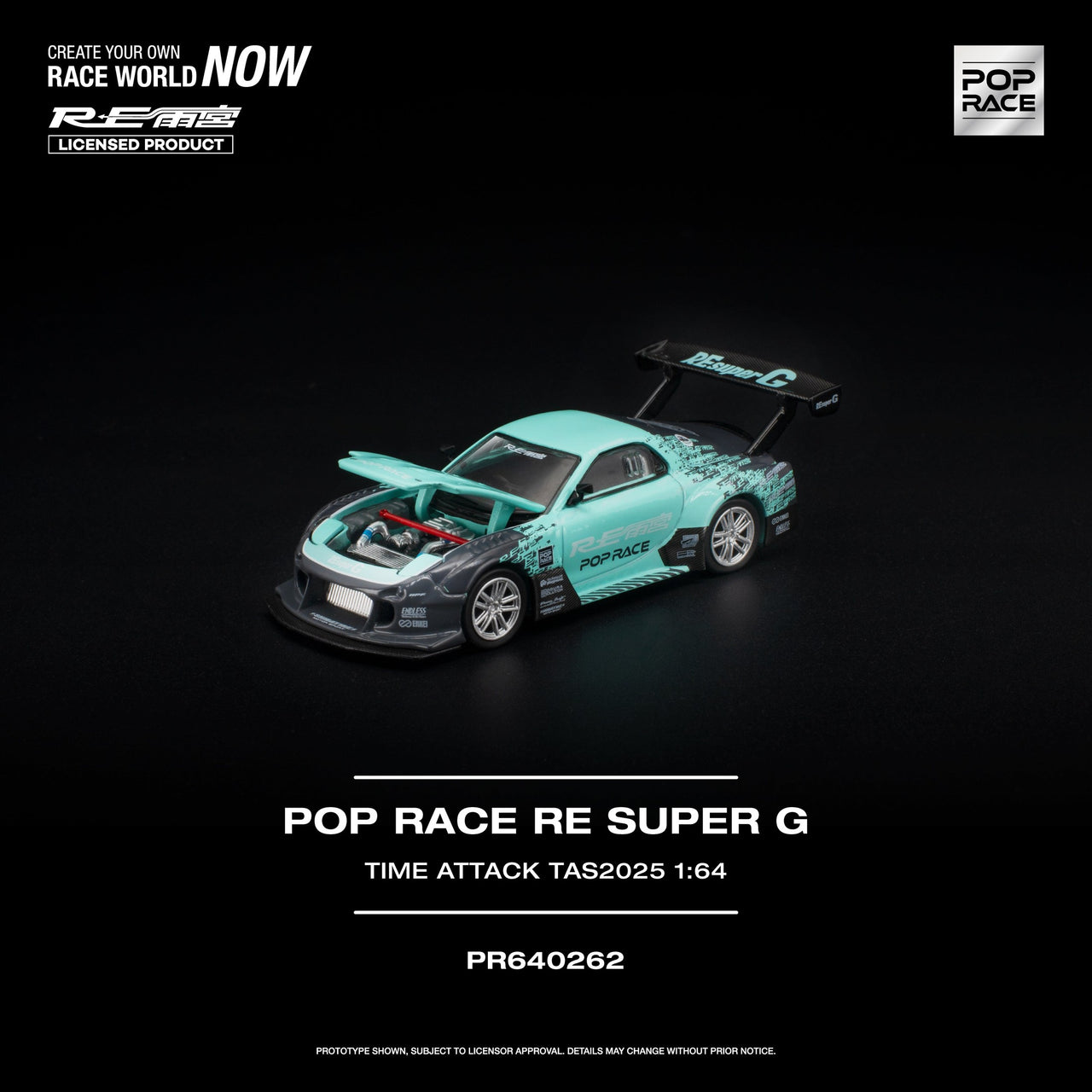 PRE-ORDER Pop Race 1:64 Porsche RE SUPER G TIME ATTACK TAS 2025