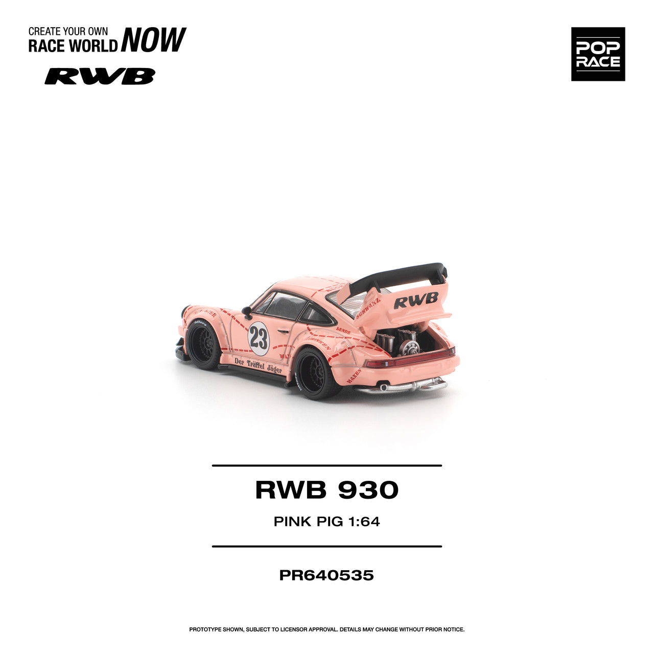 PRE-ORDER Pop Race 1:64 Porsche RWB 930