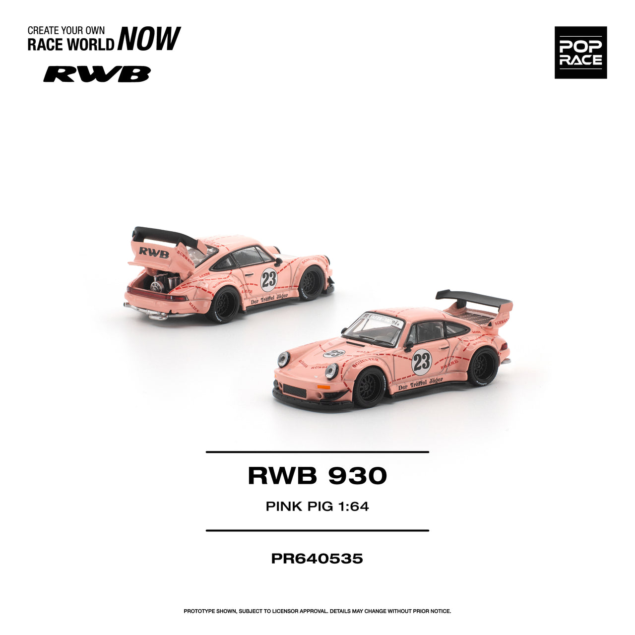 PRE-ORDER Pop Race 1:64 Porsche RWB 930