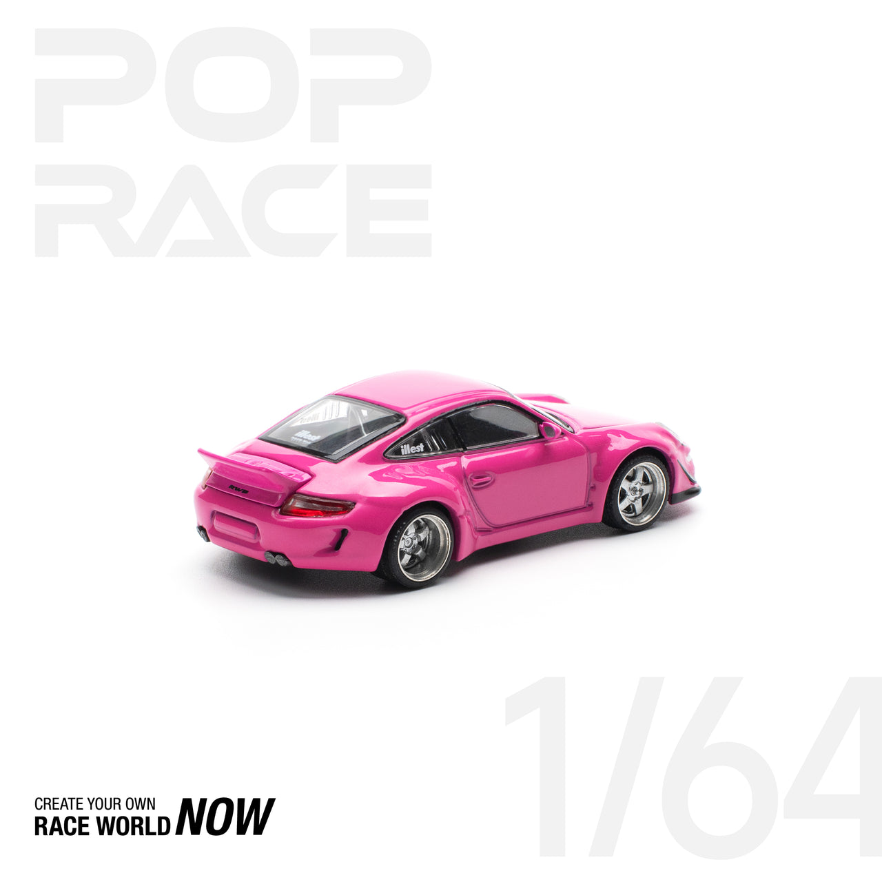 PRE-ORDER Pop Race 1:64 Porsche RWB 997 PINK