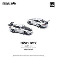 Thumbnail for PRE-ORDER Pop Race 1:64 Porsche RWB 997 Silver