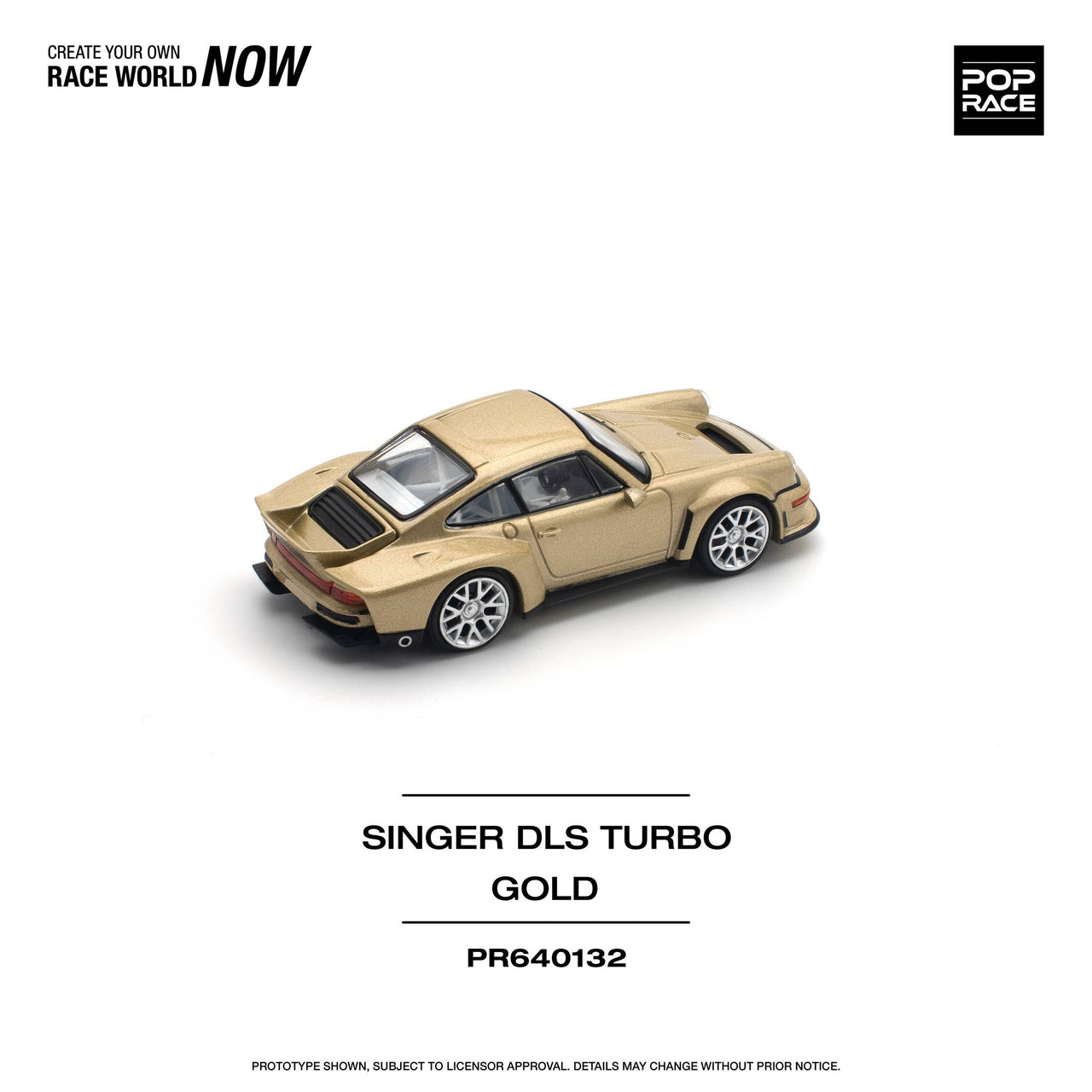 PRE-ORDER Pop Race 1:64 Porsche Singer DLS Turbo ROAD GOLD