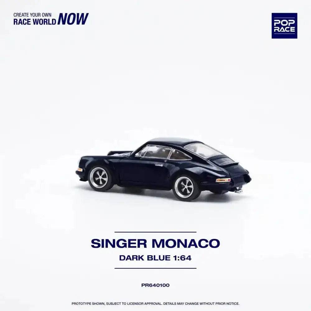 PRE-ORDER Pop Race 1:64 Porsche Singer Monaco Midnight Blue