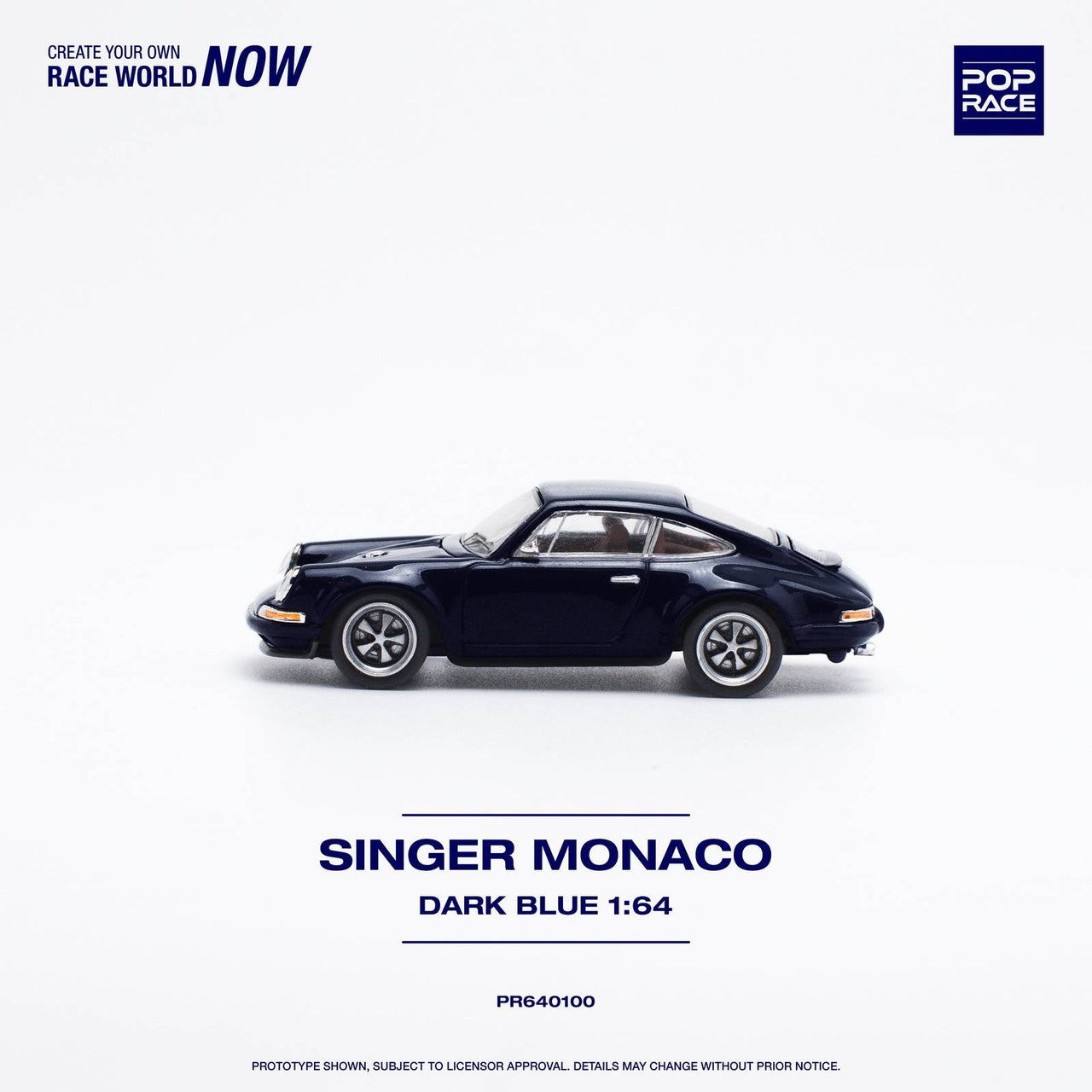 PRE-ORDER Pop Race 1:64 Porsche Singer Monaco Midnight Blue