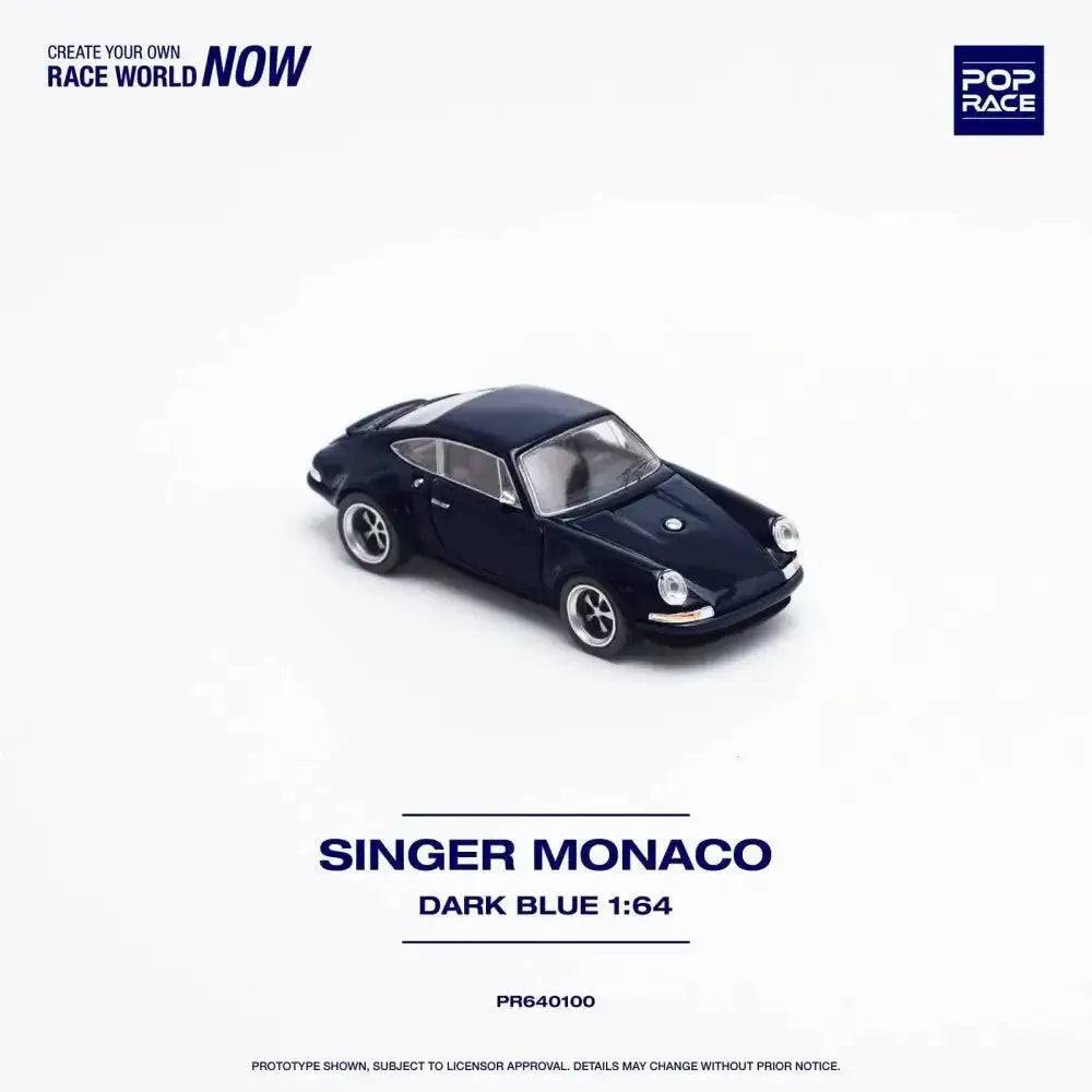 PRE-ORDER Pop Race 1:64 Porsche Singer Monaco Midnight Blue