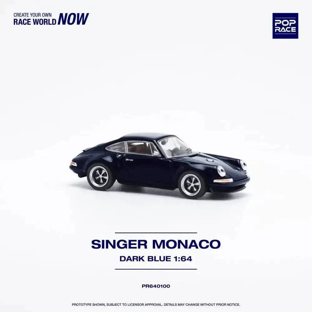 PRE-ORDER Pop Race 1:64 Porsche Singer Monaco Midnight Blue