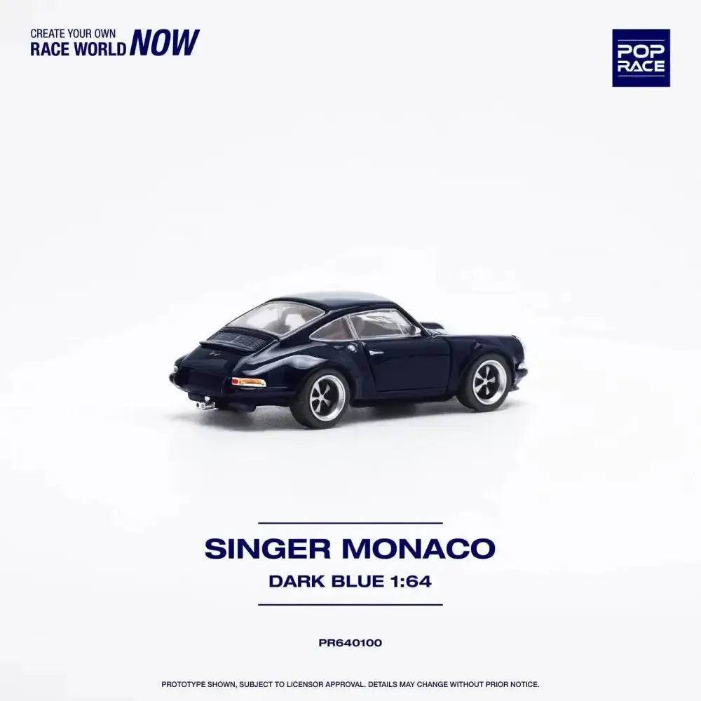 PRE-ORDER Pop Race 1:64 Porsche Singer Monaco Midnight Blue