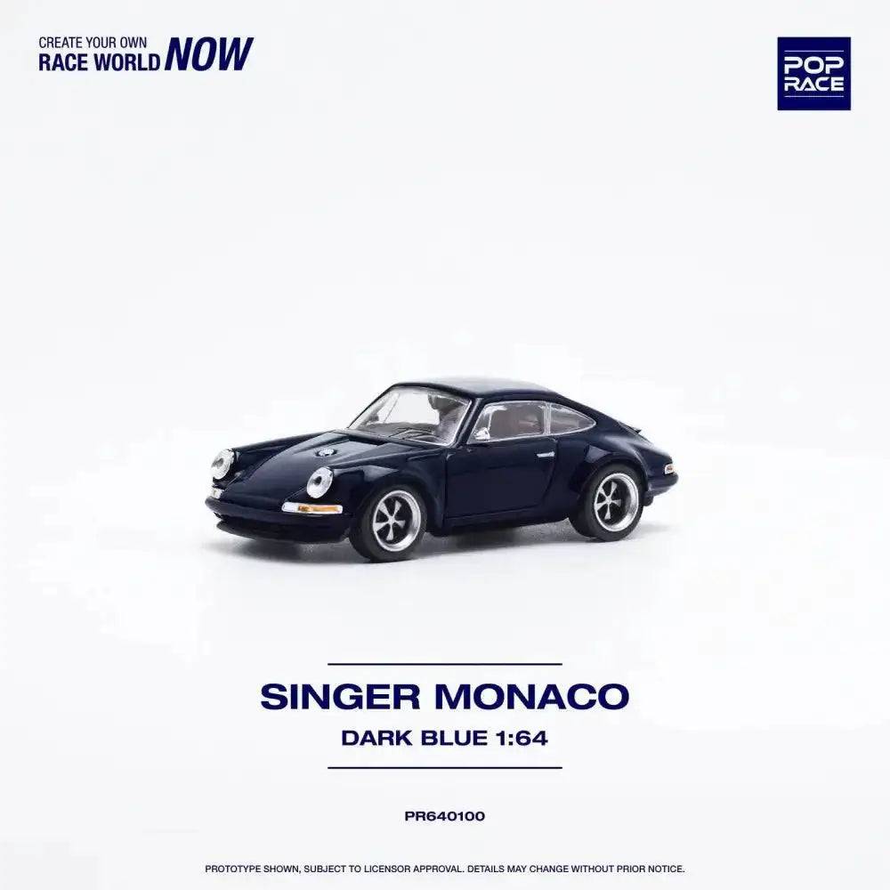 PRE-ORDER Pop Race 1:64 Porsche Singer Monaco Midnight Blue