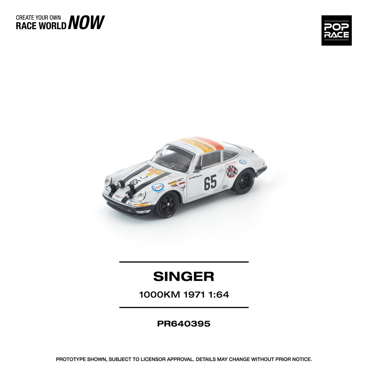 PRE-ORDER Pop Race 1:64 Porsche Singer SPA 1000KM 1971