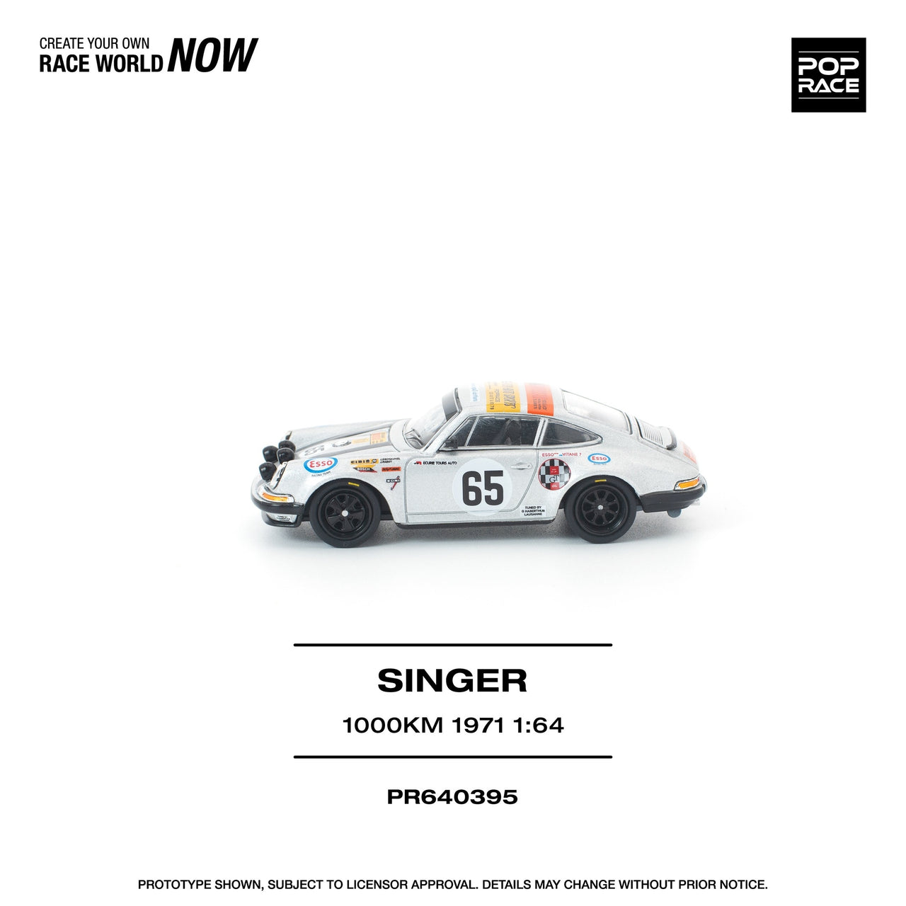PRE-ORDER Pop Race 1:64 Porsche Singer SPA 1000KM 1971