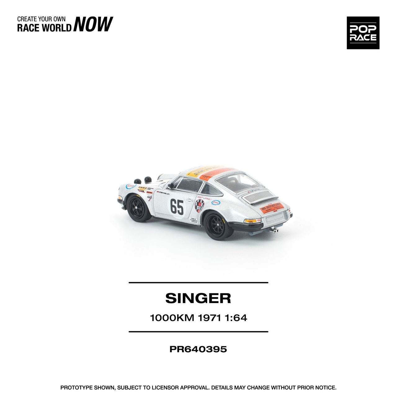 PRE-ORDER Pop Race 1:64 Porsche Singer SPA 1000KM 1971