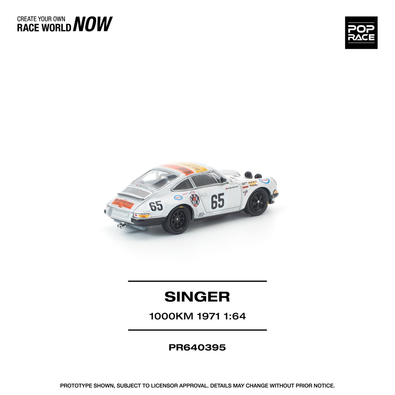 PRE-ORDER Pop Race 1:64 Porsche Singer SPA 1000KM 1971