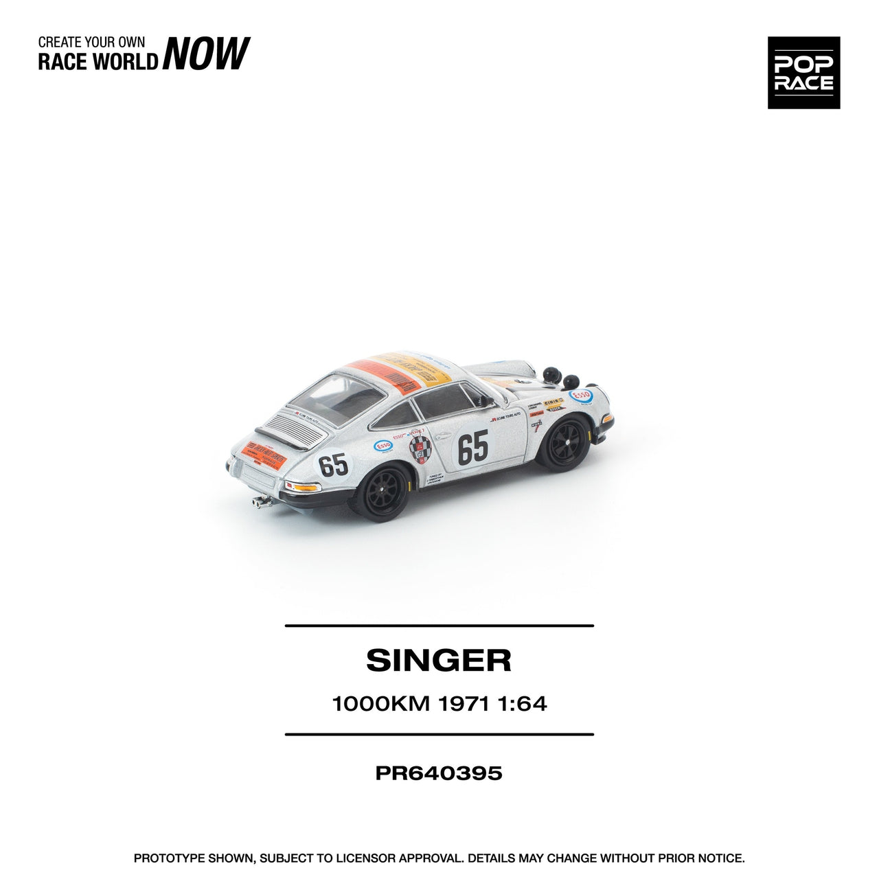 PRE-ORDER Pop Race 1:64 Porsche Singer SPA 1000KM 1971