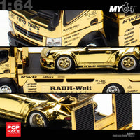 Thumbnail for PRE-ORDER Pop Race 1:64 RWB 930 GOLD CHROME TRUCK SET HEC 2026 Exclusive