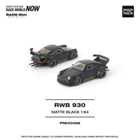 Thumbnail for PRE-ORDER Pop Race 1:64 RWB 930 MATTE BLACK 