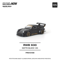 Thumbnail for PRE-ORDER Pop Race 1:64 RWB 930 MATTE BLACK 