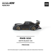 Thumbnail for PRE-ORDER Pop Race 1:64 RWB 930 MATTE BLACK 