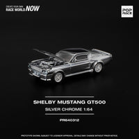 Thumbnail for PRE-ORDER Pop Race 1:64 Shelby Mustang GT500 SILVER CHROME