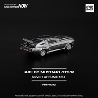 Thumbnail for PRE-ORDER Pop Race 1:64 Shelby Mustang GT500 SILVER CHROME