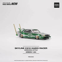 Thumbnail for PRE-ORDER Pop Race 1:64 Skyline C210 Kaido Racer BOSOZOKU Style Green