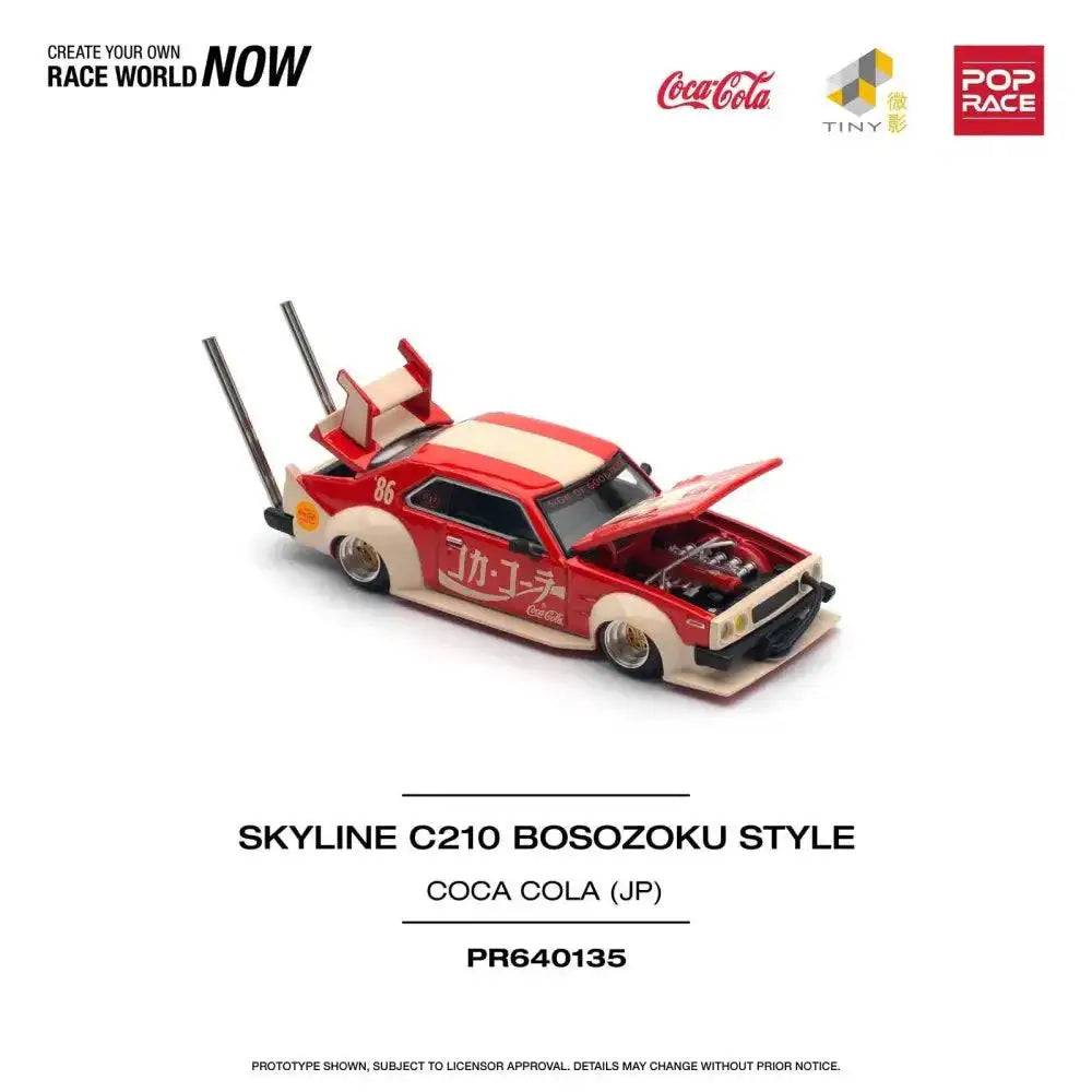 PRE-ORDER Pop Race 1:64 Skyline C210 Kaido Racer BOSOZOKU Style COCA COLA JP